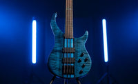 Thumbnail for Peavey Cirrus® 4 Flame Maple 35S Trans Blue 35S Bass Guitar