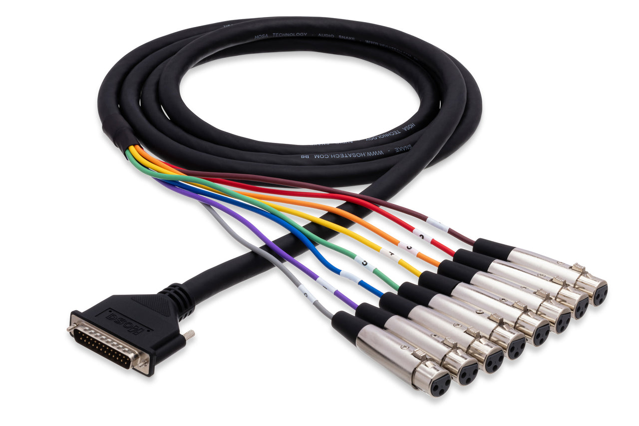 Hosa DTF-804 8-channel DB25 to XLR Female Snake 13.2 foot