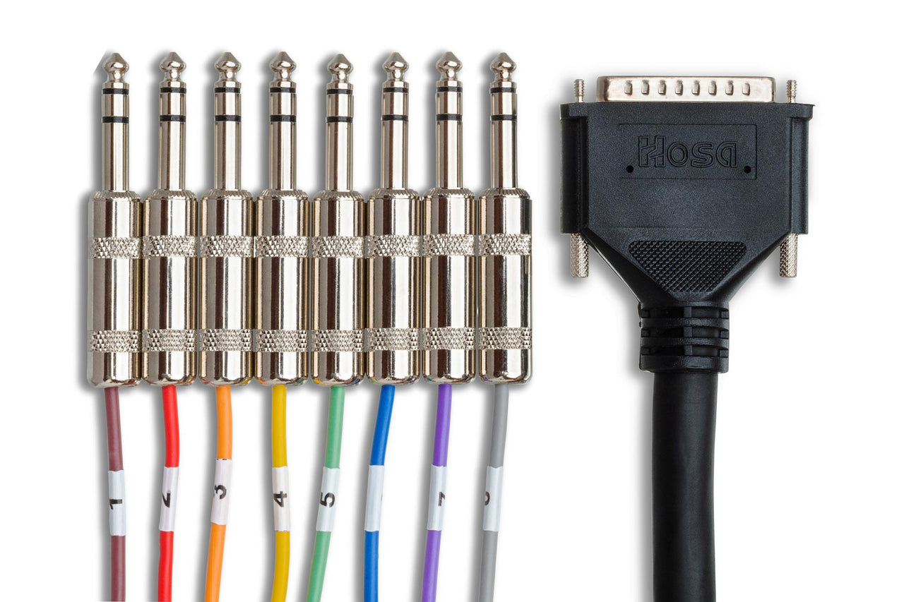 Hosa DTP-803 8-channel DB25 to 1/4 inch TRS Snake 9.9 foot