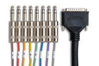 Thumbnail for Hosa DTP-803 8-channel DB25 to 1/4 inch TRS Snake 9.9 foot