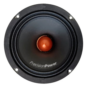 Precision Power PMF.654B 6.5" Bullet Audio Midrange Speakers, Black