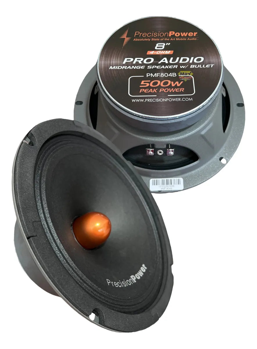 Precision Power PMF.804B 8" 500w Mid Range Bullet Audio Speaker