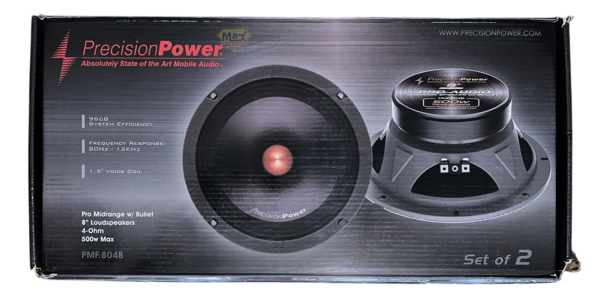 Precision Power PMF.804B 8" 500w Mid Range Bullet Audio Speaker