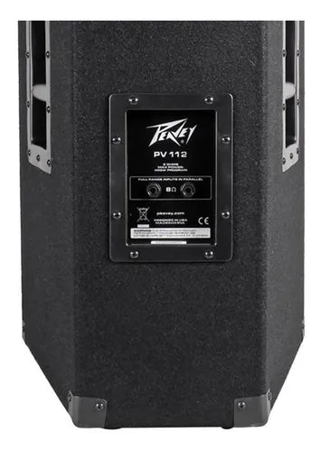 2 Peavey PV112 12" Two Way 1600 Watt Pro Audio DJ Live Sound Speakers + Cables
