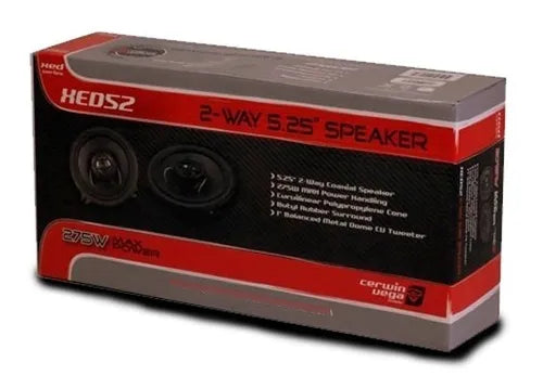 2 Cerwin Vega XED52 5.25" 2-Way XED Series Coaxial Car Speakers
