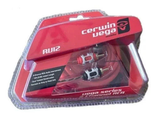Cerwin Vega RV12 2-Channel Dual Twisted RCA Cable W/dual Molded Ends 12ft