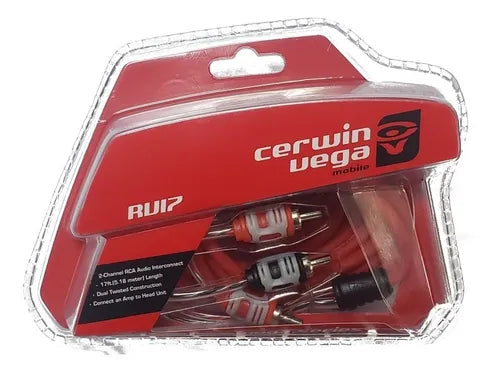Cerwin Vega RV17 2-Channel Dual Twisted RCA Cable W/dual Molded Ends 17ft