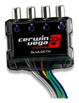 Cerwin Vega SLMLOCT4 Mini LOC 4 Channel device with multiple inputs and wiring, ideal for audio setups.