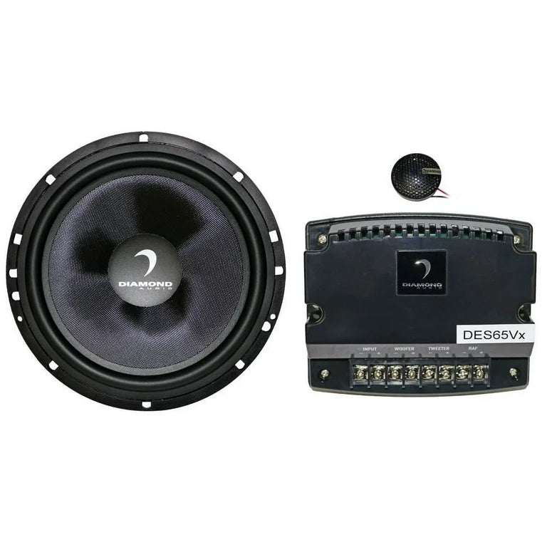 Diamond Audio DES65C 6.5" 2-Way Component System 25mm Aluminum Dome Tweeter