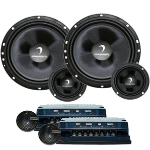 Diamond Audio DES365C DES Series 6.5" 3-Way Component System w/Aluminum Dome Tweeter and Crossovers