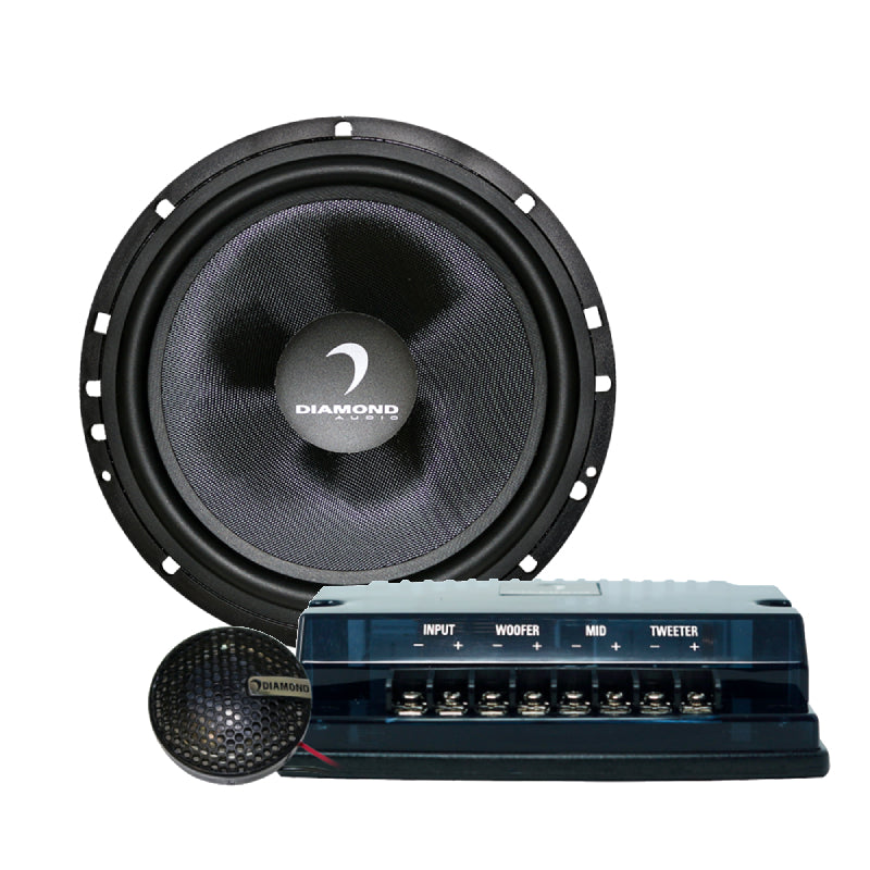 Diamond Audio DES65C 6.5" 2-Way Component System 25mm Aluminum Dome Tweeter