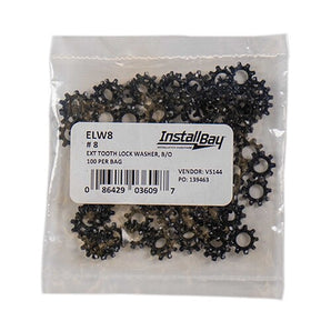 Install Bay ELW8 Lock Washer #8 External - Package of 100