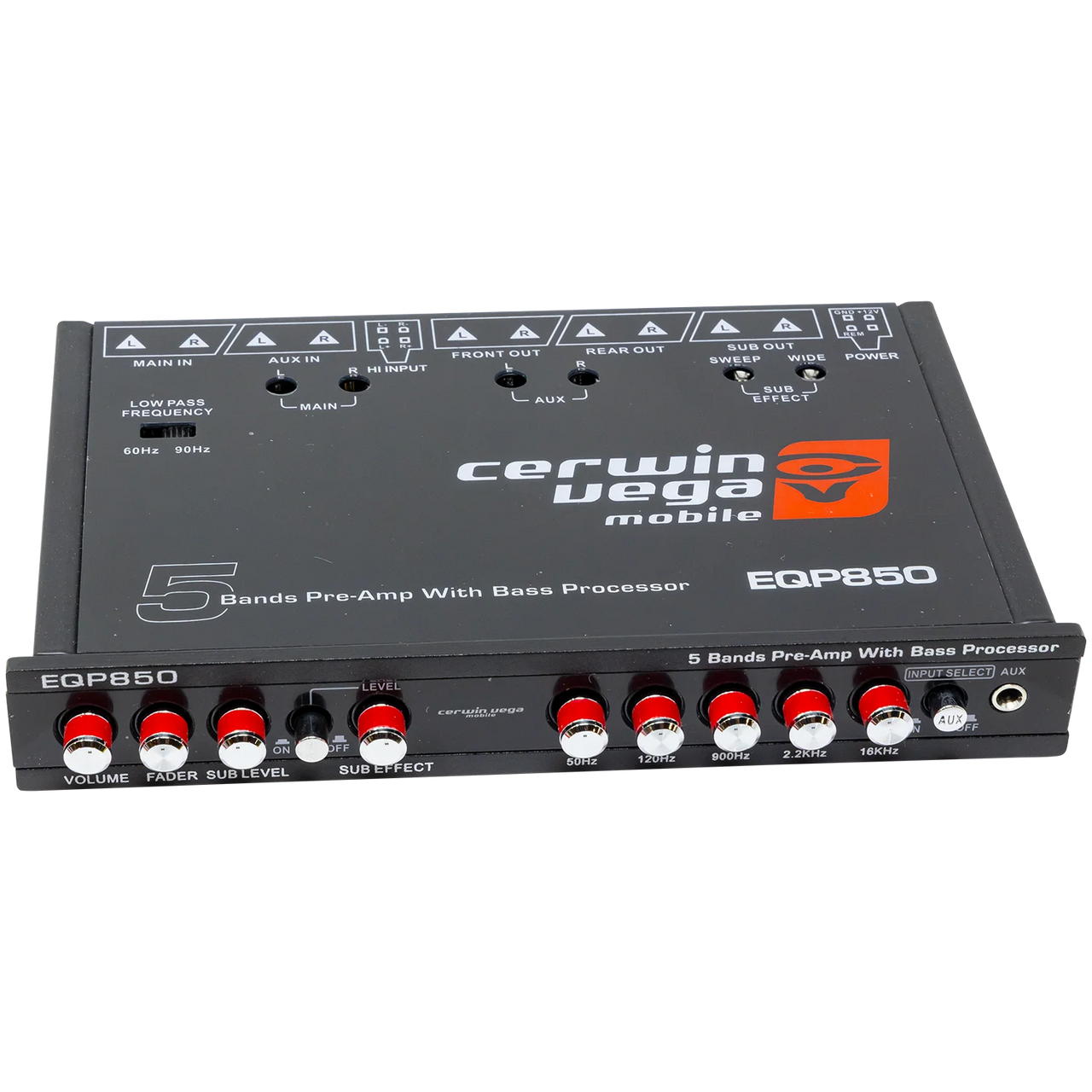 Cerwin Vega EQP850 5 Band Pre-Amp Equalizer with Bass Processor