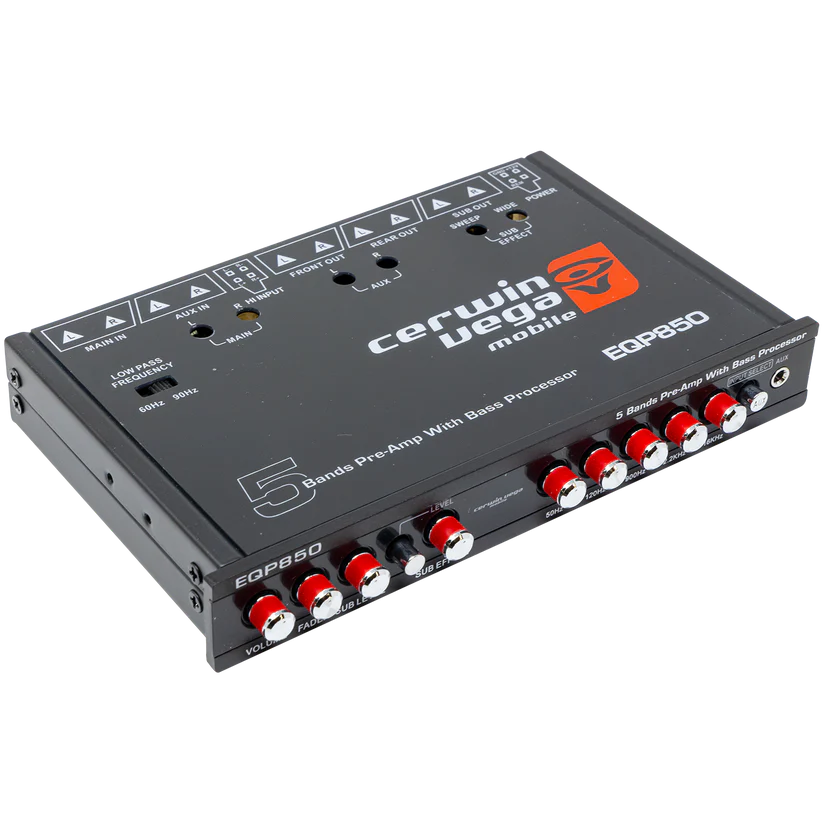 Cerwin Vega EQP850 5 Band Pre-Amp Equalizer with Bass Processor
