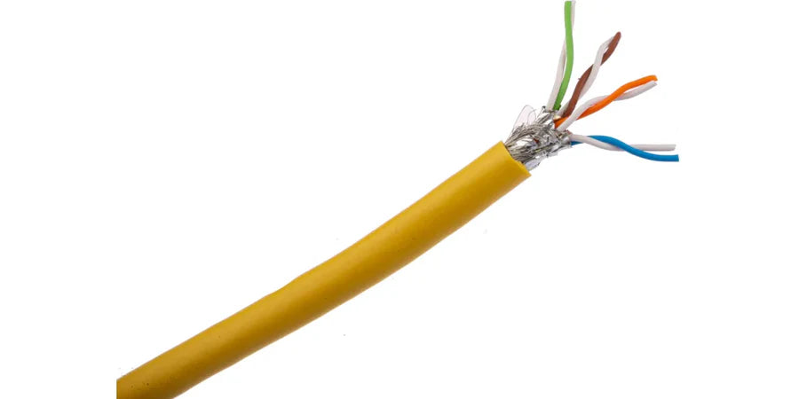 AT 1000' Cat6 Ethernet Yellow Bulk Network Cable UL Bare Solid Copper Wire UTP