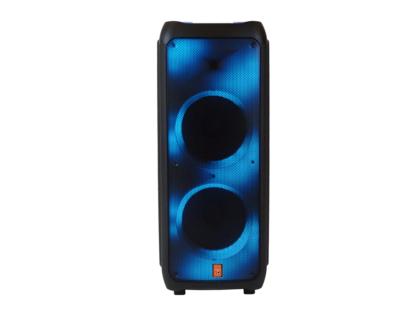 2 MR DJ FLAME5500LED+ 5500W Dual 12” Bluetooth Rechargeable Party Speaker Flame LED Lights 2 Wireless Mic TWS Portable DJ PA System