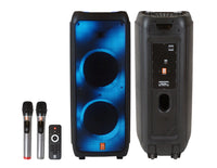 Thumbnail for 2 MR DJ FLAME5500LED+ 5500W Dual 12” Bluetooth Rechargeable Party Speaker Flame LED Lights 2 Wireless Mic TWS Portable DJ PA System