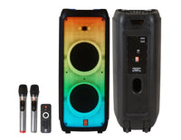 Thumbnail for 2 MR DJ FLAME5500LED+ 5500W Dual 12” Bluetooth Rechargeable Party Speaker Flame LED Lights 2 Wireless Mic TWS Portable DJ PA System
