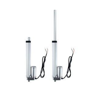 Install Bay FLIN6 Linear Actuator shown in two positions ready for installation with connecting wires.