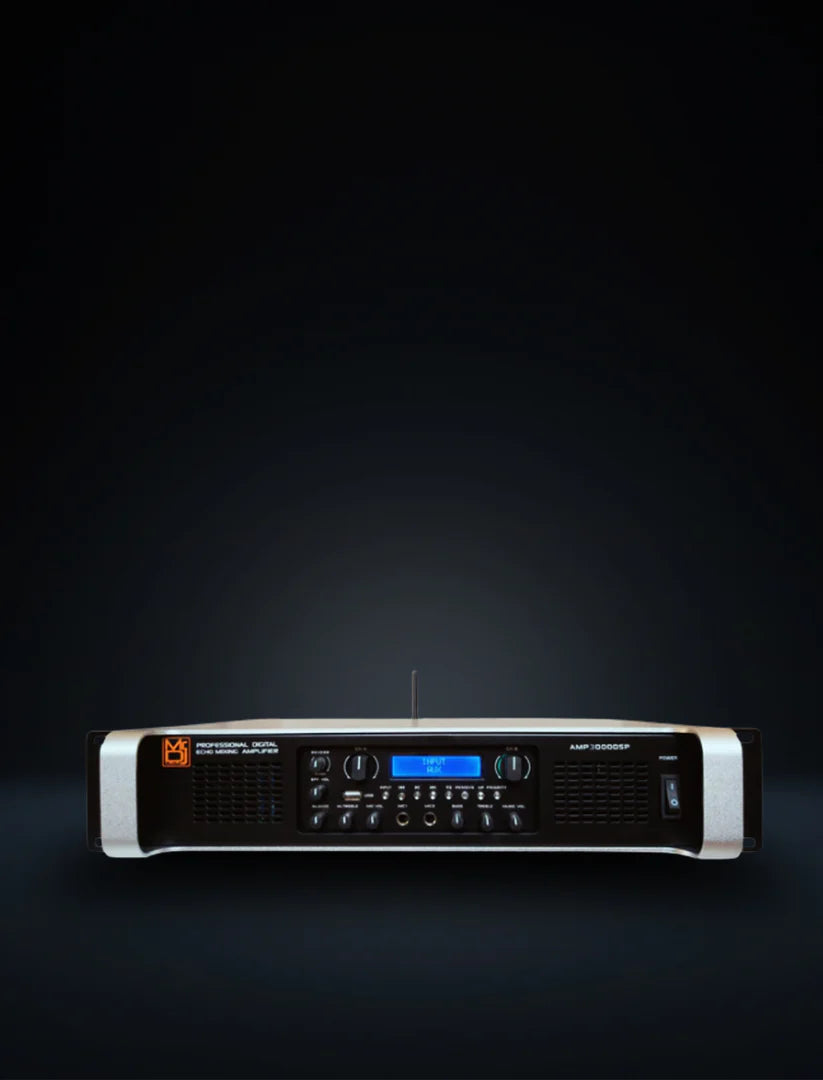 MR DJ AMP3000DSP 2Ch Class AB 3000W PA DJ Power Amplifier Onboard DSP Bluetooth USB