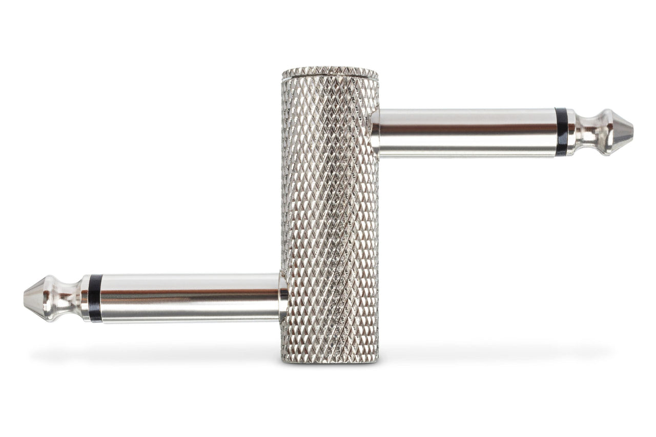 Hosa GPP-146 1/4 inch TS Male to 1/4 inch TS Male Offset Guitar Pedal Crank Coupler