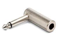 Thumbnail for Hosa GPP-151 1/4 inch TS Female to 1/4 inch TS Male Right Angle Adapter