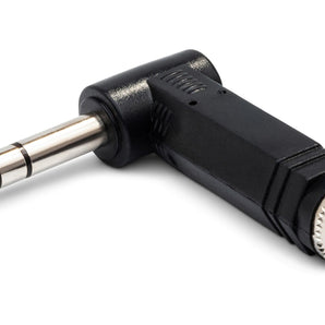 Hosa GPP-273 1/4 inch TRS Female to 1/4 inch TRS Male Right Angle Adapter