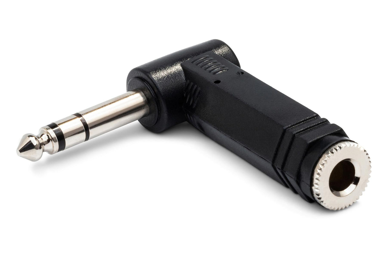Hosa GPP-273 1/4 inch TRS Female to 1/4 inch TRS Male Right Angle Adapter