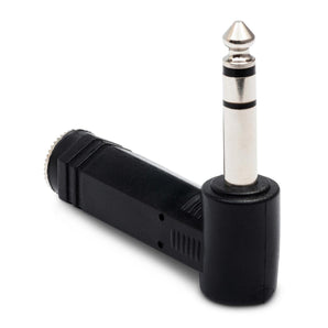 Hosa GPP-273 1/4 inch TRS Female to 1/4 inch TRS Male Right Angle Adapter