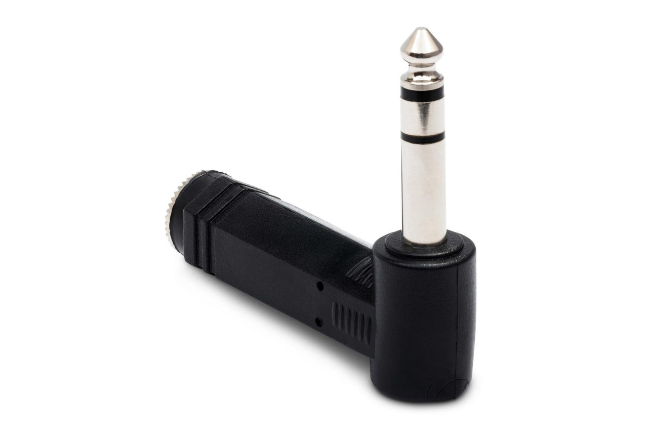 Hosa GPP-273 1/4 inch TRS Female to 1/4 inch TRS Male Right Angle Adapter