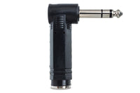 Thumbnail for Hosa GPP-273 1/4 inch TRS Female to 1/4 inch TRS Male Right Angle Adapter