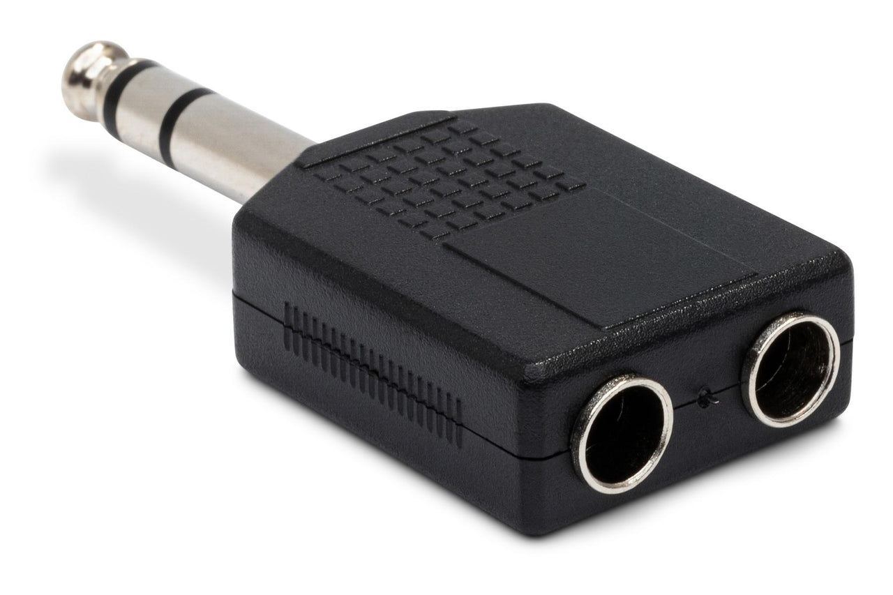Hosa GPP-359 Dual 1/4" TRS Female to 1/4-inch TRS Male Adapter