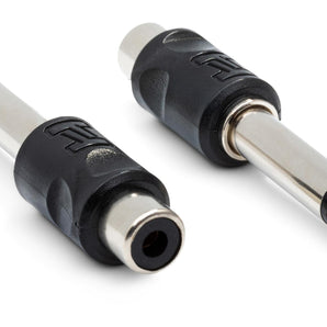 Hosa GPR-101 RCA Female to 1/4" TS Male Adapters 2-pack
