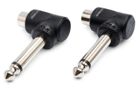 Thumbnail for Hosa GPR-123 Right-angle Adaptors, RCA to 1/4 in TS -2 PCS