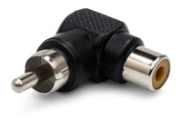 Thumbnail for Hosa GRA-259 Right-angle Female RCA to Male RCA Adapters (2-pack)