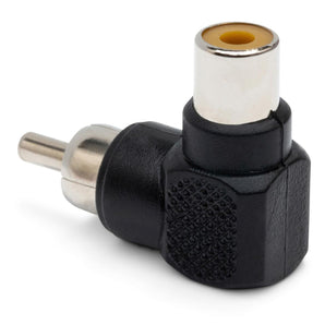 Hosa GRA-259 Right-angle Female RCA to Male RCA Adapters (2-pack)