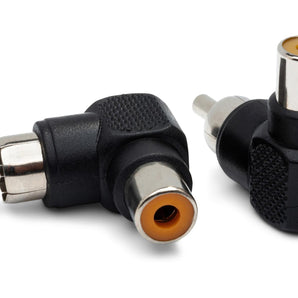 Hosa GRA-259 Right-angle Female RCA to Male RCA Adapters (2-pack)