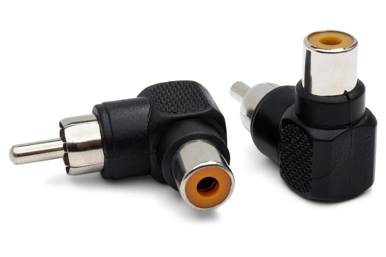 Hosa GRA-259 Right-angle Female RCA to Male RCA Adapters (2-pack)