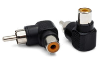 Thumbnail for Hosa GRA-259 Right-angle Female RCA to Male RCA Adapters (2-pack)
