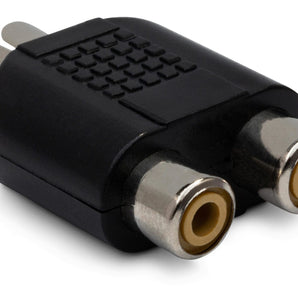 Hosa GRF-398 RCA Male to Dual RCA Female Y Adapter