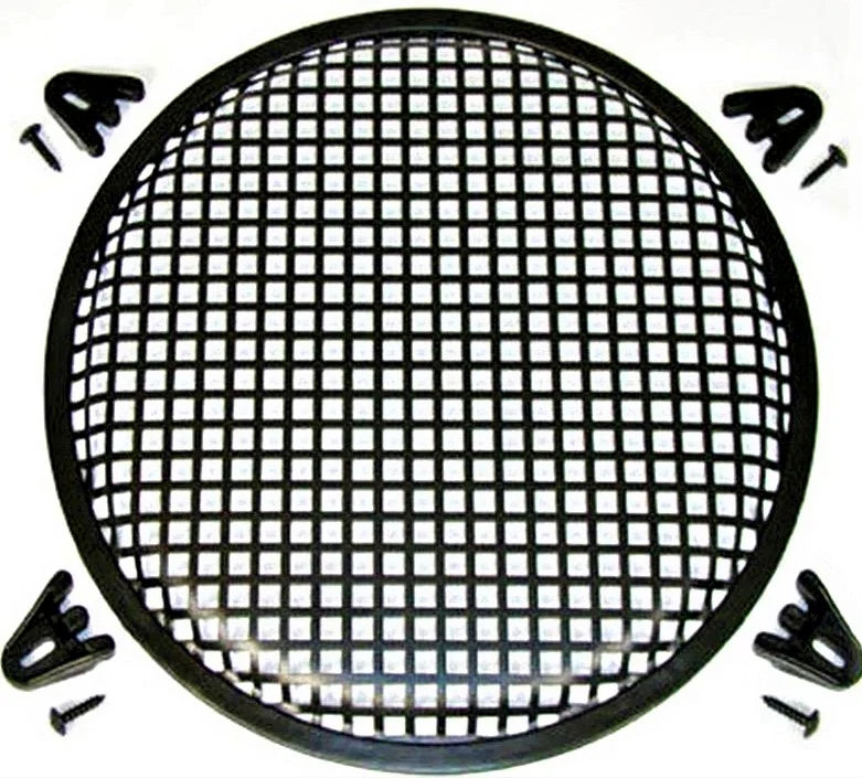 2 Absolute DJS12 12" Universal Speaker Subwoofer Grill Mesh Cover W/ Clips Screws Guard