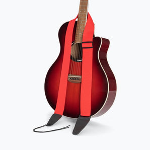 On-Stage GSA10RD Guitar Strap with Leather Ends