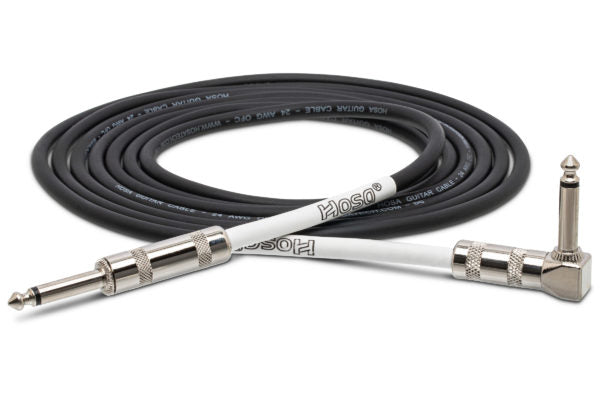 Hosa GTR-225R Straight to Right Angle Guitar Cable 25 foot
