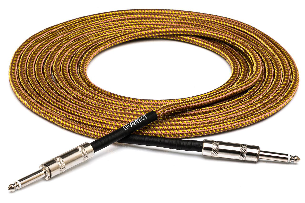 Hosa GTR-518 Straight to Same Guitar Cable 18 foot Tweed