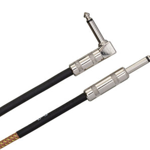 Hosa GTR-518R Straight to Right Angle Guitar Cable 18 foot Tweed