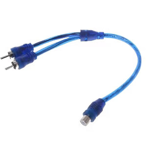 10 MK Audio RCA Audio Video Cable "Y" Adapter Splitter 1 Female to 2 Male Plug Cable