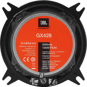 JBL GX428 105 Watts Max, GX Series 4" 2-Way Coaxial Car Audio Speakers