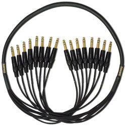 Mogami GOLD 8 TRSTRS-25 8 x 1/4" TRS Male to 8 x 1/4" TRS Male Fan-Out Audio Snake Cable - 25 foot