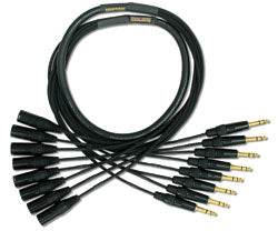 Mogami GOLD 8 TRSXLRM-05 8-channel 1/4 inch TRS Male to XLR Male Snake Cable - 5 foot