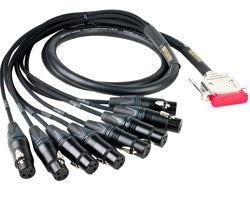 Mogami GOLD-DB25-XLRF-02 8-Channel DB-25 to XLR Female Analog Snake Cable - 2 foot
